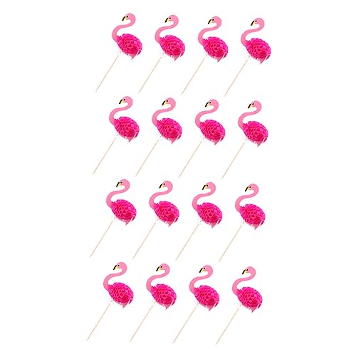 TOPBATHY 30st Flamingo-kuchen-einsatz Kuchendekorationen Hochzeitskarten Kucheneinsätze in Einfachem Design Hawaii Tropisch Regenschirm-getränkestöcke Tiki Cupcakes Papier Ananas Zubehör 3d von TOPBATHY