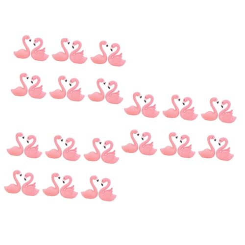 36 Stk auto armaturenbrett verzierung PVC-Dekoration Mini-Flamingo-Figur Miniatur-Zubehör Auto-Dekor Kuchen Flamingo Dekor Kuchendekorationen Wagen schmücken Schlüsselanhänger von TOPBATHY