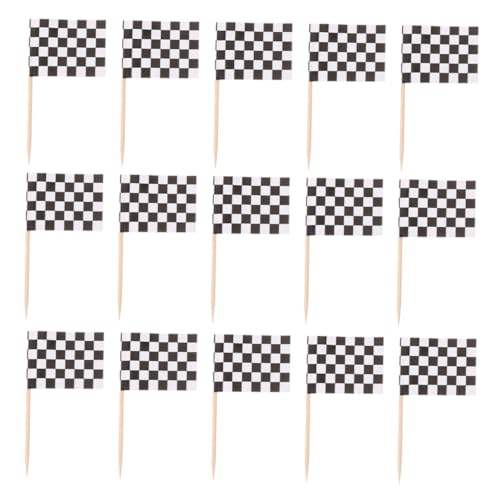 TOPBATHY 360 Stück Mini Karierte Rennflaggen Zahnstocher Kuchen Topper Checkered Party Deko für Rennparty Geburtstag Cupcake Dessert Pick Buffets TOPBATHY 360 Stück Mini Karierte Rennflaggen Zahnstocher Kuchen Topper Checkered Party Deko für Rennparty Geburtstag Cupcake Dessert Pick Buffets von TOPBATHY