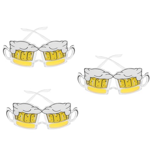 TOPBATHY 3st Biergläser Hawaiianische Sonnenbrille Partyzubehör Für Erwachsene Oktoberfest-partygeschenk Party-sonnenbrillenrahmen Dekor Fräulein Lustig Sport Kostüme von TOPBATHY