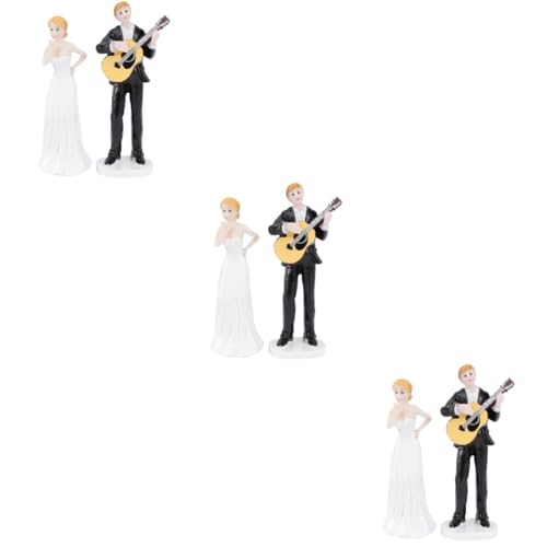 3st Bräutigam Musik Geschenk Zylinder Als Erinnerungsgeschenke Autos Cupcake Topper Kuchendekoration Harz Paar Valentinstagsgeschenk Für Paare Gitarre Spielen Hochzeit Liebhaber von TOPBATHY