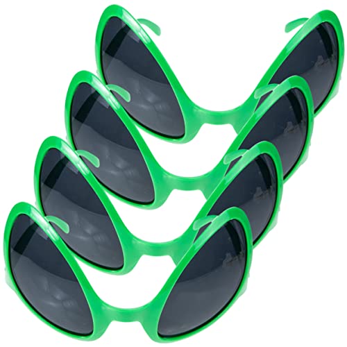 TOPBATHY 4 Stück Alien-sonnenbrille Hip-hop-brille Alien-brille Für Männer Lustige Partybrille Fremde Parteibevorzugung Außerirdische Brillen Festivalbrille Mars Mann Cosplay Plastik von TOPBATHY