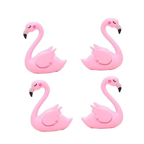 TOPBATHY Auto-Dekor 4 Stück Flamingo-Ornament en Kuchenornament kinder dekor Mini-Dekor tortendeko einschulung Auto-Ornament Auto-Flamingo-Dekor Karikatur schmücken Requisiten von TOPBATHY
