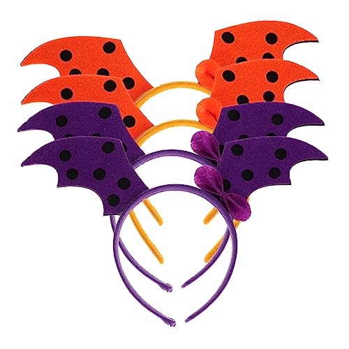 TOPBATHY 4 Stück Halloween-Stirnband Teufelshörner Haare Make-up-Haarspangen Geisterfest Halloween Haarschmuck Halloween haarreif Halloween-Kostüm-Haarreifen Halloween-Haarreifen Stoff von TOPBATHY