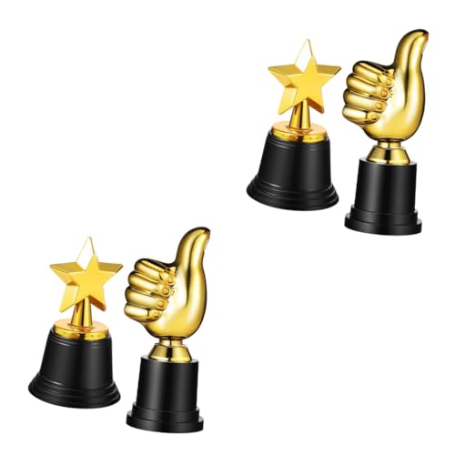 TOPBATHY 4 Stück Kindertrophäe Dekor Star-award-trophäe Thumps up Trophäen Pokal Für Den Sport Daumen Hoch Award-trophäe Mini-trophäen Feier-trophäe Sterne-trophäe Pack Kreuzstich Plastik von TOPBATHY