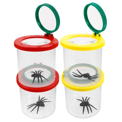 TOPBATHY 4 Stück Teiliges Insektenfangset mit Integrierter Lupe Kinderfreundlicher Käferbehälter Kindgerechtes Wissenschaftsspielzeug für Entdeckung und Naturerkundung im Garten Fördert TOPBATHY 4 Stück Teiliges Insektenfangset mit Integrierter Lupe Kinderfreundlicher Käferbehälter Kindgerechtes Wissenschaftsspielzeug für Entdeckung und Naturerkundung im Garten Fördert von TOPBATHY
