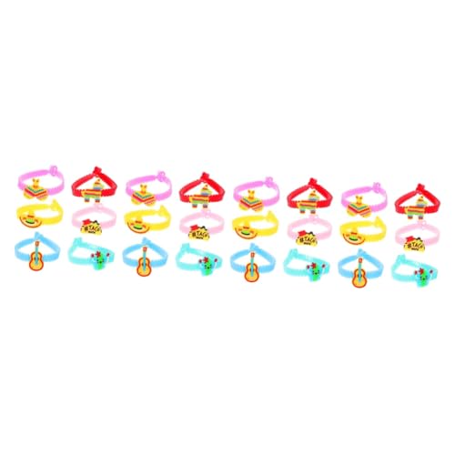 TOPBATHY 48 Stk Mexikanisches Armband Schmücken Kaktus-dekor Handgelenkband Armbänder Fiesta-armband Mexikanisches Cartoon-armband Armband Mit Karnevalsthema Kind Mexiko Karikatur Pvc von TOPBATHY