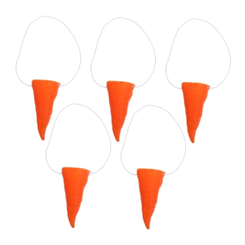 TOPBATHY 5 Stück Karottennasen Kostüm Requisite Karotten Schneemann Karottennase Kleine Schneemann Dekorations Requisite Karottennase Neuheit DIY Schneemann Nase Cosplay Schneemann von TOPBATHY