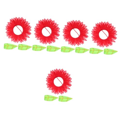 TOPBATHY 5st Sonnenblumenkopfbedeckung Kleidung Dekor Tanzkostüme Sonnenblumenhut Sonnenblumenhaube Blumenkopfschmuck Blumenkostüm Für Kinder Zubehör Die Blumen Kindergarten Seidentuch von TOPBATHY