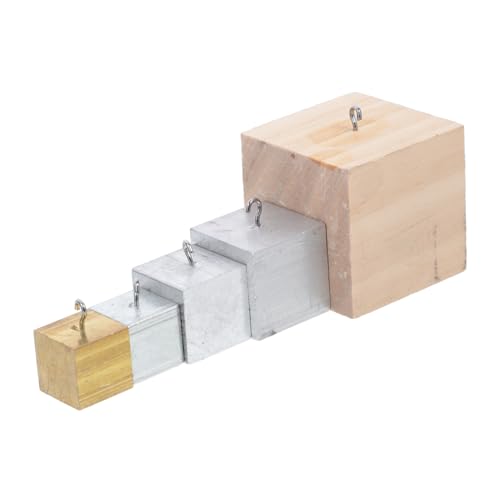 TOPBATHY 5stücke Metallwürfel Und Dichtewürfel Aus Kupfer Und Aluminium Für Wissenschaftliche Experimente Und Demonstrationen Quadratische Form Mit Haken von TOPBATHY