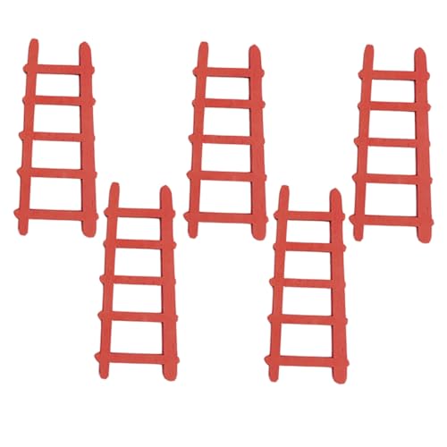 TOPBATHY 5St Puppenhausleiter holzleiter anlegeleiter Holz Puppenhaus-Accessoire Puppenhaus-Landschaftsbau Step Ladder Puppenhausdekoration Miniatur-Trittleiter Leiter für DIY rot TOPBATHY 5St Puppenhausleiter holzleiter anlegeleiter Holz Puppenhaus-Accessoire Puppenhaus-Landschaftsbau Step Ladder Puppenhausdekoration Miniatur-Trittleiter Leiter für DIY rot von TOPBATHY