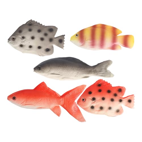 TOPBATHY 5 Stücke Simulation Fischmodelle aus PU Lebensechte Fischfiguren für Interaktive Kinderspiele Lernspielzeug zur Meerestiererkennung Dekorative Tischfischdekoration TOPBATHY 5 Stücke Simulation Fischmodelle aus PU Lebensechte Fischfiguren für Interaktive Kinderspiele Lernspielzeug zur Meerestiererkennung Dekorative Tischfischdekoration von TOPBATHY