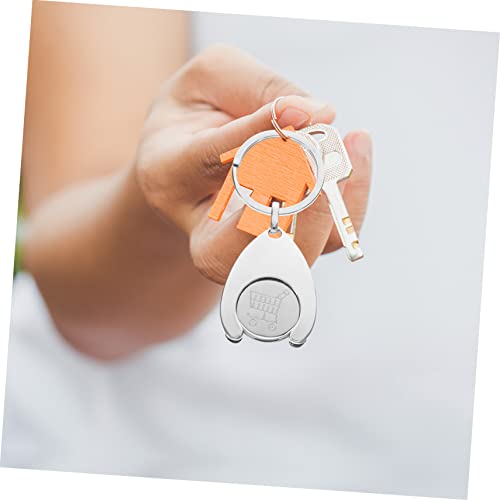 TOPBATHY 6 Stck Teiliges Metall Einkaufswagenchip Schlüsselanhänger Langlebig Kompakt Trolley Token Schlüsselring Zubehör für Schlüsselbund und Einkaufswagen für Alltag und von TOPBATHY