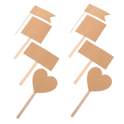 TOPBATHY 60 Stück Leere Lebensmittelbeschriftungen für Geburtstagsfeiern Herz Rechteck und Flaggenform für Buffets und Appetizer Dekorationen von TOPBATHY