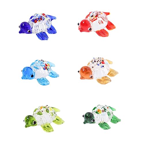 TOPBATHY 6St kleine Schildkrötenverzierung Zubehör für Aquarien Mini-Schildkrötenfigur Meerestier Aquarium Dekoration aquariumdeko hochzeitsdeko Schildkrötenschmuck Bunte Glasschildkröten TOPBATHY 6St kleine Schildkrötenverzierung Zubehör für Aquarien Mini-Schildkrötenfigur Meerestier Aquarium Dekoration aquariumdeko hochzeitsdeko Schildkrötenschmuck Bunte Glasschildkröten von TOPBATHY