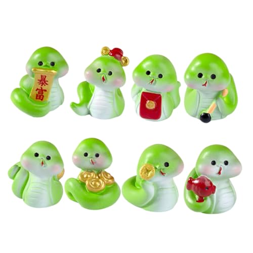 TOPBATHY 8 Stück Miniatur Schlangenfigur Teiliges Resin Langlebige Kompakte Dekoration für DIY Mikrolandschaften Tisch Regal Vielseitig Platzsparend Robuste Materialien Gemischter Stil von TOPBATHY