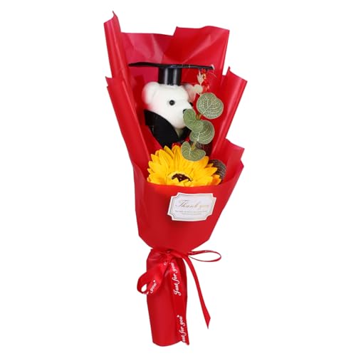 TOPBATHY Abschlusssaison -Simulationsstrauß Graduationsparty Gefälligkeiten Abschlussblumen Abschluss-Süßigkeitsstrauß Plüschtierstrauß Abschluss Bär Blume Abschluss Sonnenblume Stoff rot TOPBATHY Abschlusssaison -Simulationsstrauß Graduationsparty Gefälligkeiten Abschlussblumen Abschluss-Süßigkeitsstrauß Plüschtierstrauß Abschluss Bär Blume Abschluss Sonnenblume Stoff rot von TOPBATHY