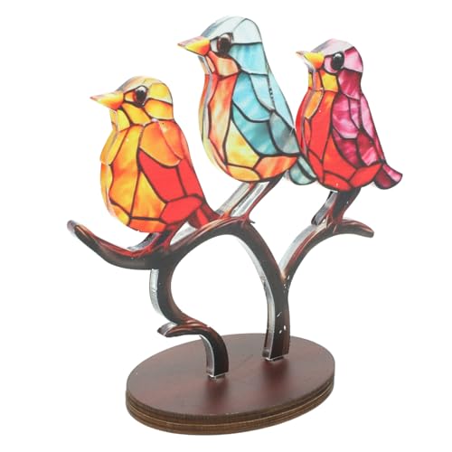 TOPBATHY Bunte Vogel-Dekorationen Für Zuhause Vogelbeobachtung Mini-vogelskulptur Clip-vögel Stehender Vogeldekor Vogel-Desktop-Ornament Vögel Zum Basteln Vogelschaukel Lesezeichen Acryl von TOPBATHY