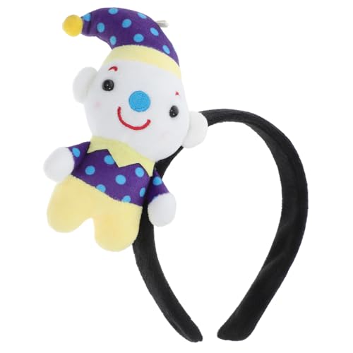 TOPBATHY Clown-stirnband Clownhüte Clown Perücke Mützen Regenbogen-stirnband Clown-kostüm Clown-zubehör Plüschspielzeug-stirnbänder Lustige Stirnbänder Zirkus-haarband Stoff von TOPBATHY