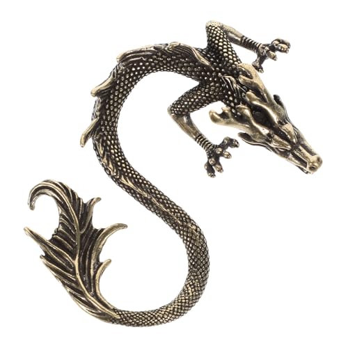 TOPBATHY Drachenornamente Aus Messing Drachenstatue Solare Gartenornamente Drachenfigur Drachenspielzeug Plüschtiere Tierkreis-Drachen-Statue Miniatur Schildkröte Figuren Kupfer von TOPBATHY
