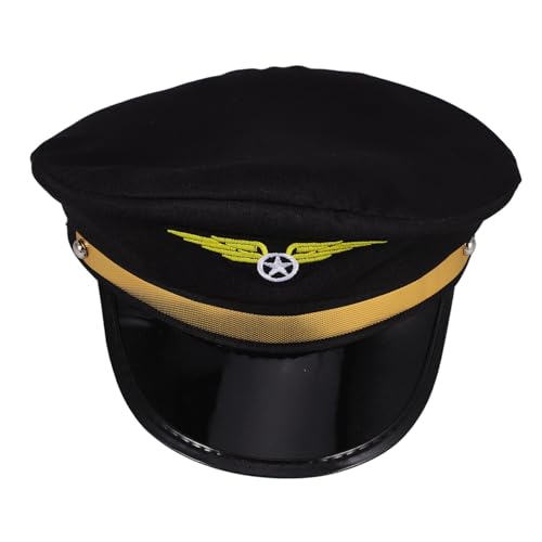 TOPBATHY Einstellbare Airline Cap Erwachsene Maskerade Hut Halloween Party Hut Cosplay Zubehör TOPBATHY Einstellbare Airline Cap Erwachsene Maskerade Hut Halloween Party Hut Cosplay Zubehör von TOPBATHY