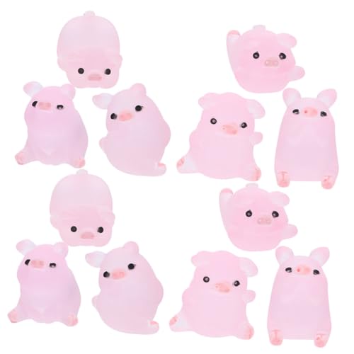 TOPBATHY 15 Stücke Miniatur Piggy Figuren Harz Dekorative Ornamente Für Schreibtisch Zu Hause von TOPBATHY