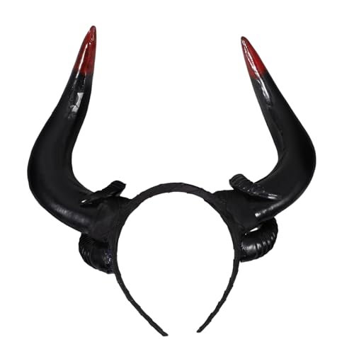 TOPBATHY Halloween-horn-stirnband Halloween-partygeschenk Halloween-ochsenhorn-stirnband Stirnband Mit Teufelshörnern Stirnbänder Frauen Kopfschmuck Halloween-hörner-haarband Black Plastik TOPBATHY Halloween-horn-stirnband Halloween-partygeschenk Halloween-ochsenhorn-stirnband Stirnband Mit Teufelshörnern Stirnbänder Frauen Kopfschmuck Halloween-hörner-haarband Black Plastik von TOPBATHY