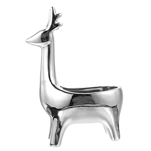 TOPBATHY Hirsch Aufbewahrungsornamente Kleiderbügel Samt Goldener Spiegel Ständer Bonbonschale Schmuck Organizer Und Aufbewahrungsschubladen Weihnachtsschmuck Schmuckständer von TOPBATHY