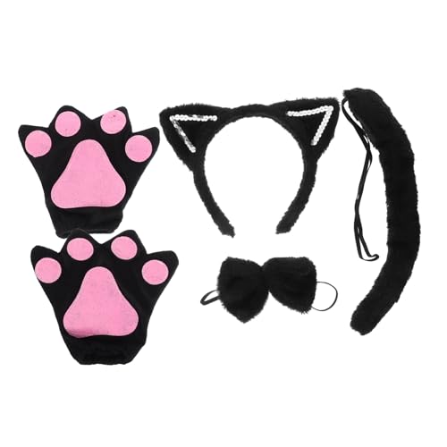TOPBATHY Katzenohren Haarreif Set Mit Passenden Schwarzen Handschuhen Und Cosplay Für Halloween Kostüme Niedliche Tierkostü Zubehör Für Katzenliebhaber Und Partys TOPBATHY Katzenohren Haarreif Set Mit Passenden Schwarzen Handschuhen Und Cosplay Für Halloween Kostüme Niedliche Tierkostü Zubehör Für Katzenliebhaber Und Partys von TOPBATHY