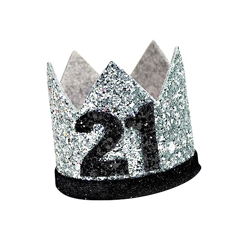 TOPBATHY Kinder-Tiara 21 Prinzessin Geburtstag Hut Geburtstagsparty-hüte Ausgefallene Partyhüte Geburtstags-tiara-hut Baby-geburtstagsmütze Hüte Für Kinder Erwachsener Requisiten von TOPBATHY