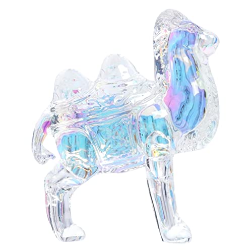 TOPBATHY Kristall Kamel Mundgeblasene Figuren Hirschfiguren Kamel Mini-kaktusfigur Wüstendekor Kamel-Modell Eidechsenfiguren- Reptilien-eidechsenfigur Kamele Transparent von TOPBATHY
