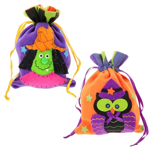 TOPBATHY Kürbistasche aus gebürstetem Stoff Taschen für Halloween-Leckerbissen kleine partytüten halloween pumpkin halloweenkürbis Taschen behandeln Süßigkeitenbeutel mit Kordelzug Tuch von TOPBATHY