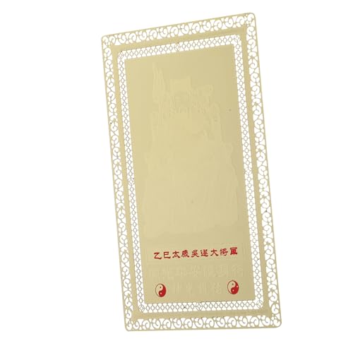 TOPBATHY Kupfer Amulettkarte für Wohlstand und Schutz Taisui Goldkarte Chinesisches Glücksbringer Blessing God of Fortune für Neujahr und Besondere Anlässe TOPBATHY Kupfer Amulettkarte für Wohlstand und Schutz Taisui Goldkarte Chinesisches Glücksbringer Blessing God of Fortune für Neujahr und Besondere Anlässe von TOPBATHY