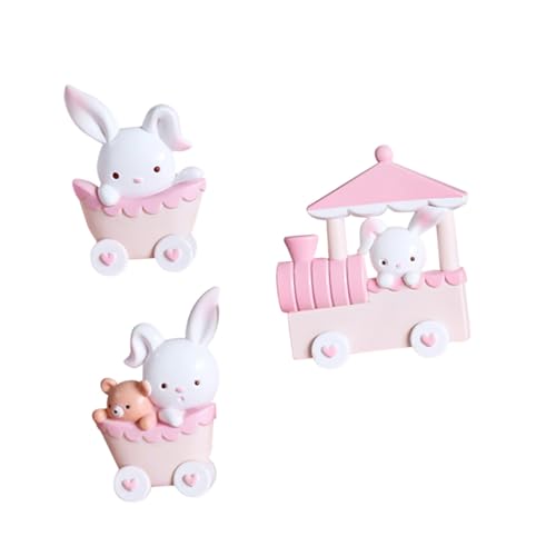 TOPBATHY Miniatur Hasen Zug Tortendeko Party Cake Pick Niedlicher Bunny Cake Topper für Geburtstagstorte Leichte Desktop Dekoration Kreative Osterhasen Figur von TOPBATHY