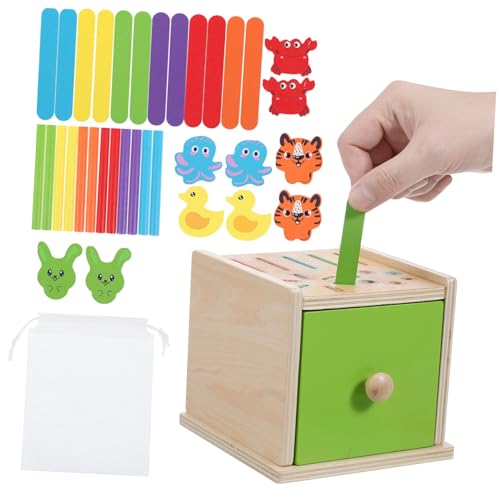 TOPBATHY Montessori Holzspielzeug Farb und Formsortierer für Kleinkinder Natürliches Material Sicher und Langlebig Fördert Feinmotorik und Hand Augen Koordination Lernspielzeug für Frühe von TOPBATHY