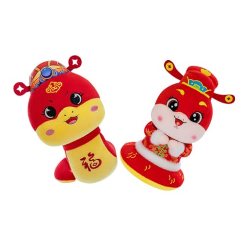 TOPBATHY Niedliche 2 Stück Schlange Plüsch Stofftier Spielzeug Cartoon Schlange Puppen Sternzeichen Tier Chinesisches Neujahr TOPBATHY Niedliche 2 Stück Schlange Plüsch Stofftier Spielzeug Cartoon Schlange Puppen Sternzeichen Tier Chinesisches Neujahr von TOPBATHY