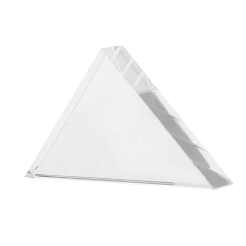 TOPBATHY Optisches Glas Dreieckprisma Transparent Lichtspektrum Physik Unterricht Schulmaterial Robust für Interaktive Experimente von TOPBATHY