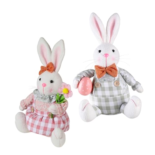 TOPBATHY Ostern Bunny Decor Party Bunny Decor Desktop Puppe Gefüllte Bunny Puppe von TOPBATHY