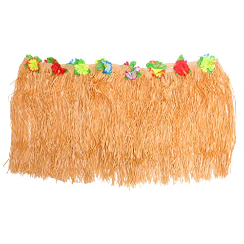 TOPBATHY Tischrock Schwimmbad Hula Party Girlanden Fiesta Ballettröckchen Fotoautomat Rock Für Den Hochzeitstisch Hawaii-tischröcke Tischröcke Schmücken Quastenbehänge Yellow Abs von TOPBATHY