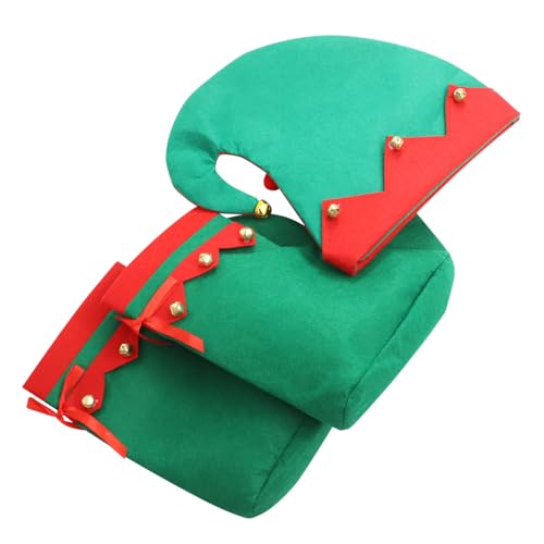 TOPBATHY Weihnachtliches Kinderkostü Set Mit Elfenschuhen Und ütze Festliche Cosplay Zubehör Für Ideal Für Weihnachten Partys Und Fotoshootings TOPBATHY Weihnachtliches Kinderkostü Set Mit Elfenschuhen Und ütze Festliche Cosplay Zubehör Für Ideal Für Weihnachten Partys Und Fotoshootings von TOPBATHY