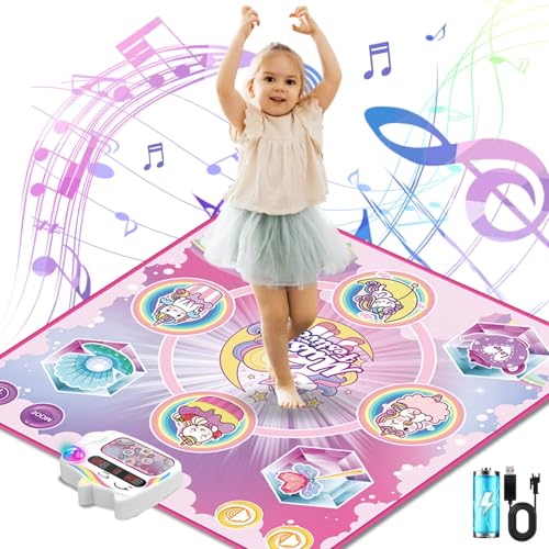 Einhorn Tanzmatte für Kinder, Musikmatte mit Bluetooth, 6 Spielmodi und Wiederaufladbare Batterie, Weihnachten Geburtstag Spielzeug Geschenke für Mädchen Jungen Alter 3 4 5 6 7 8 9 10 11 12+ Jahre Einhorn Tanzmatte für Kinder, Musikmatte mit Bluetooth, 6 Spielmodi und Wiederaufladbare Batterie, Weihnachten Geburtstag Spielzeug Geschenke für Mädchen Jungen Alter 3 4 5 6 7 8 9 10 11 12+ Jahre von TOPBLASTERBOX