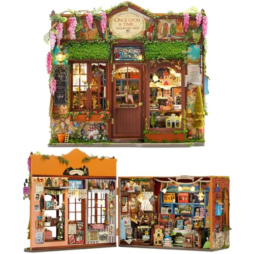3D Book Nook Kit Exquisite Handgemachte DIY Puppenhaus Bauset Miniatur Puppenhaus Artikel Baukunst Blumenhaus für Kreativität Halloween Geburtstagsgeschenk (Ohne Staubschutz) von TOPBSFARNY