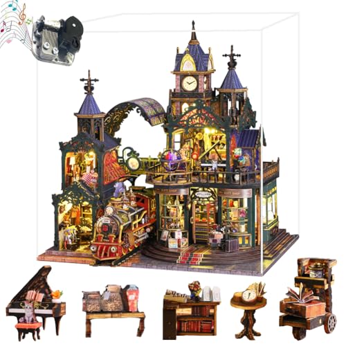 DIY Hölzernes Puppenhaus, Maßstab 1:24 Handwerk Miniatur Modellbausätze für Erwachsene und Sammler von TOPBSFARNY