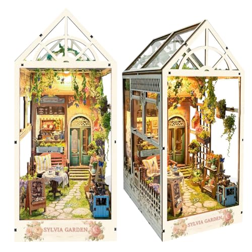 TOPBSFARNY DIY Puppenhaus Booknook Bücherregal Einsatz 3D Holzpuzzle Buchstütze für Buch/Zimmer Dekor, Miniatur Modell Haus mit LED Licht Book Nook Kits für Geburtstag Valentinstag Geschenke TOPBSFARNY DIY Puppenhaus Booknook Bücherregal Einsatz 3D Holzpuzzle Buchstütze für Buch/Zimmer Dekor, Miniatur Modell Haus mit LED Licht Book Nook Kits für Geburtstag Valentinstag Geschenke von TOPBSFARNY