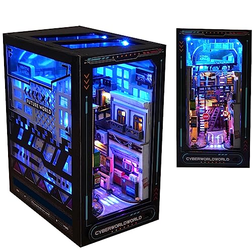 TOPBSFARNY 3D Holz Buchständer Puzzle DIY Puppenhaus Holz Buchstützen Book Nook Modell Bausatz für Jugendliche und Erwachsene zum Bauen Kreativität Geschenk, TC36-Z TOPBSFARNY 3D Holz Buchständer Puzzle DIY Puppenhaus Holz Buchstützen Book Nook Modell Bausatz für Jugendliche und Erwachsene zum Bauen Kreativität Geschenk, TC36-Z von TOPBSFARNY