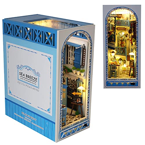 TOPBSFARNY 3D Holz Buchständer Puzzle DIY Puppenhaus Holz Buchstützen Book Nook Modellbau Kit mit LED-Licht für Teenager und Erwachsene zum Bauen-Kreativitätsgeschenk für Geburtstage Halloween TOPBSFARNY 3D Holz Buchständer Puzzle DIY Puppenhaus Holz Buchstützen Book Nook Modellbau Kit mit LED-Licht für Teenager und Erwachsene zum Bauen-Kreativitätsgeschenk für Geburtstage Halloween von TOPBSFARNY
