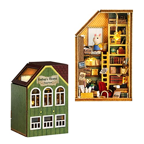 TOPBSFARNY 6-teiliges DIY-Puppenhaus-Set, kreative Montage, Miniatur-Landschaft, Puppenhaus, Mini-Welt-Serie, Miniatur-Kollektion, 3D-Holzpuzzle für Weihnachtsspielzeug (QH-005) von TOPBSFARNY