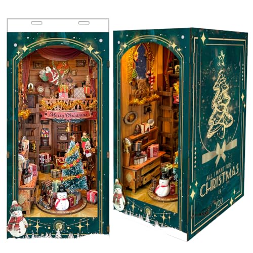TOPBSFARNY DIY Book Nook Kit, DIY Dollhouse Booknook Booknook Bookshelf Insert Decor, 3D Wooden Puzzles with LED, Halloween Christmas Birthday Gift Home Decor for Adults TOPBSFARNY DIY Book Nook Kit, DIY Dollhouse Booknook Booknook Bookshelf Insert Decor, 3D Wooden Puzzles with LED, Halloween Christmas Birthday Gift Home Decor for Adults von TOPBSFARNY