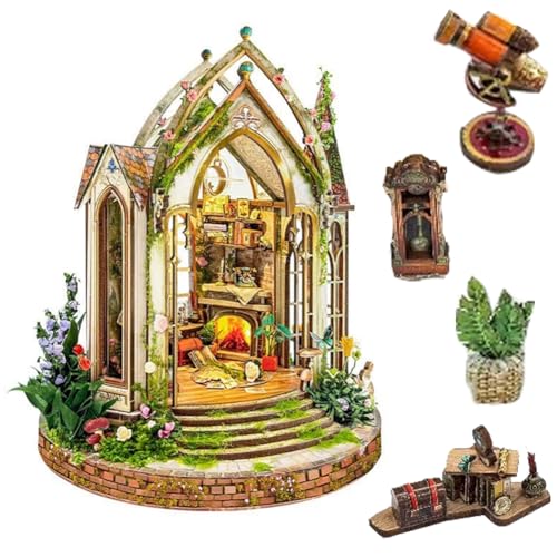 TOPBSFARNY DIY Miniatur Haus Kit, Book Nook Bücherregal Dekor, 3D Holzpuzzle Bauset für Teenager und Erwachsene TOPBSFARNY DIY Miniatur Haus Kit, Book Nook Bücherregal Dekor, 3D Holzpuzzle Bauset für Teenager und Erwachsene von TOPBSFARNY