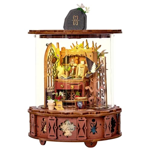 TOPBSFARNY DIY Miniatur Puppenhaus Kit mit Musik und Glasabdeckung Book Nook Modell Set Halloween Geburtstagsgeschenk TOPBSFARNY DIY Miniatur Puppenhaus Kit mit Musik und Glasabdeckung Book Nook Modell Set Halloween Geburtstagsgeschenk von TOPBSFARNY